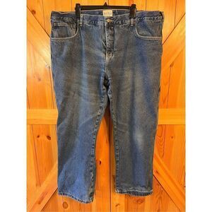 Redhead Flannel Lined Jeans Pants 5 Pocket Blue Straight Leg 44x32 (3739)